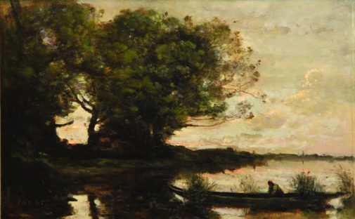 "The Boatman near the Old Oaks"