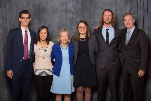 Jarret Catlin, Erin Levoir,Dr. Goodwin, Sophia Meulenberg Matt Browne and Provost Mark Sargent