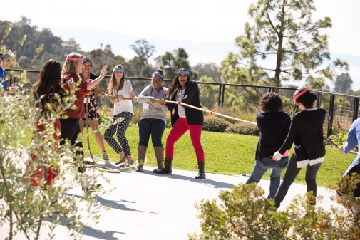 Westmont student teachers provide hands-on workshops for participants to learn about the teaching profession