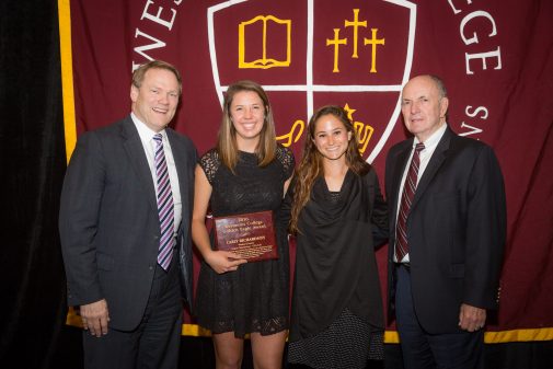 Carly Richardson with Gayle D. Beebe, Chantel Cappuccilli and Pete Jordano 