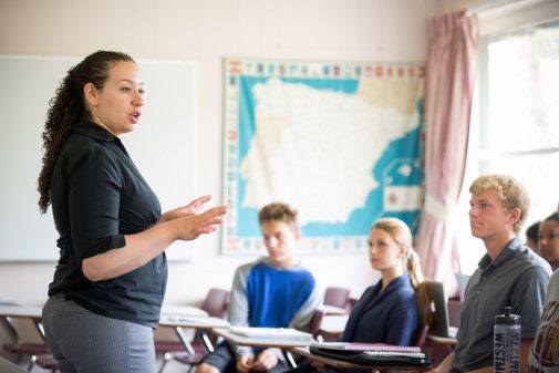 Dr. Carmel Saad teaching Summer Scholars in 2014