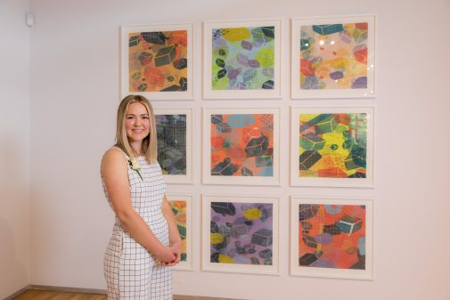 Printmaker Madeleine Kilpatrick graduated with bachelor’s degrees in art and communication studies