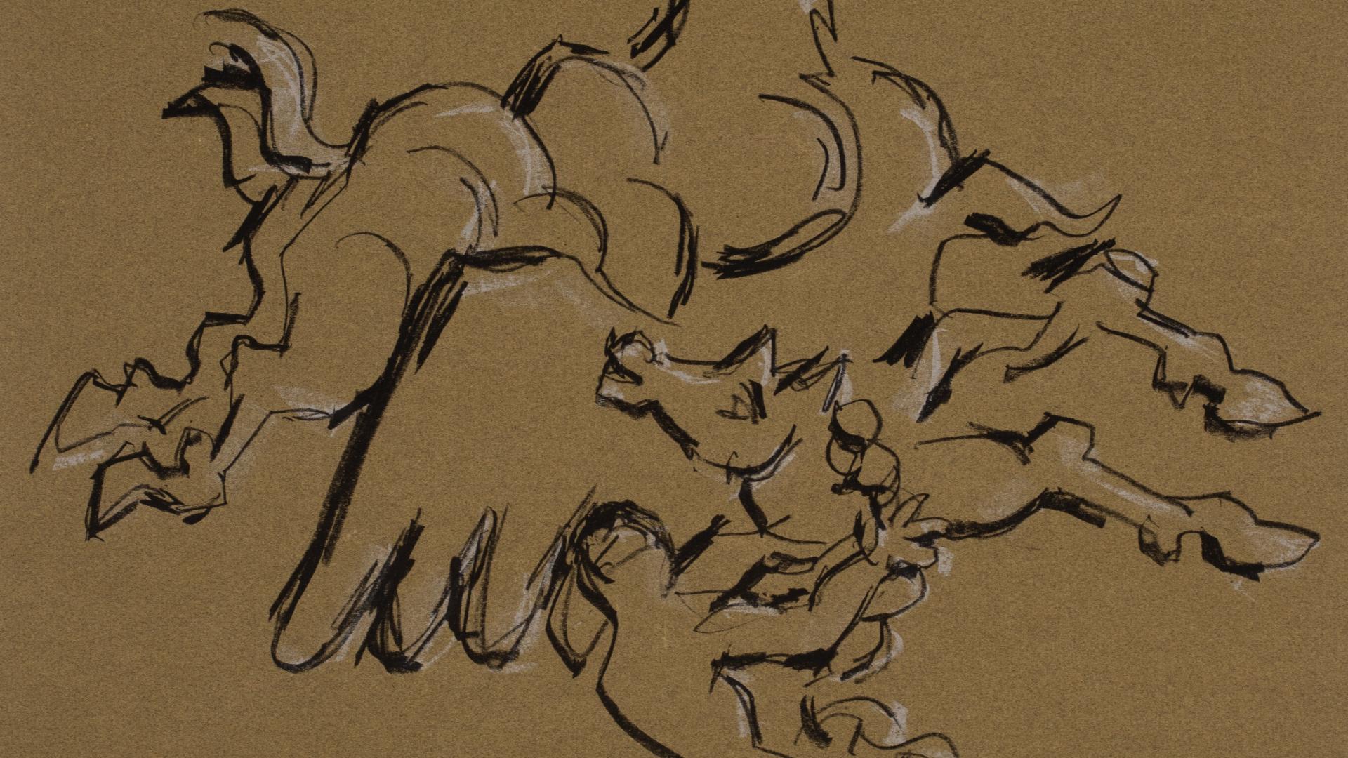 Cropped print of Bellerophon taming Pegasus by Jacques Lipchitz